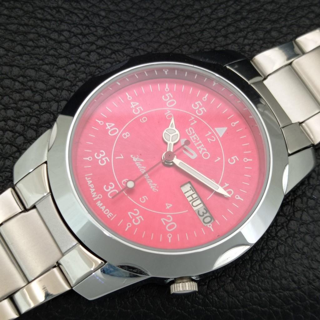SEIKO 5 AUTOMATIC 7009A VINTAGE REFURBISHED JAPAN MENS RED DIAL WATCH a445891-1