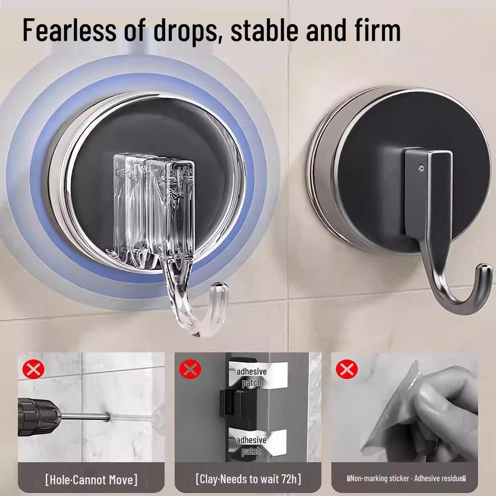 No-Drill Vacuum Adhesive Suction Cup Hook for Kitchen and Bathroom