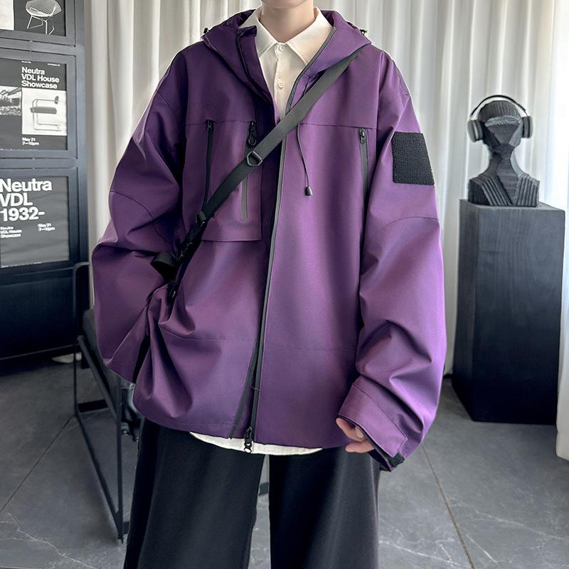 Functional Jacket Men's Spring and Autumn High-end Ruffian Handsome Top Hong Kong Style Large Size American Tooling Jacket