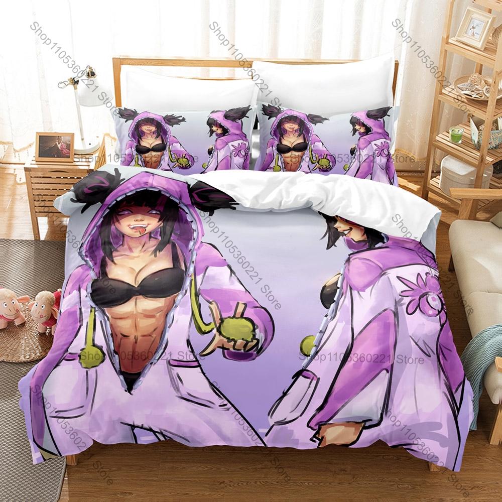 Cool Cool Edgy Juri Han Combat Kick Scene Print Duvet Cover + 2 Pillowcases Twin Full Queen King Game Bedding Set