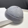 Solid Color Hip-hop Hat Adjustable Melon Skin Caps Casual Brimless Hat  Autumn Winter