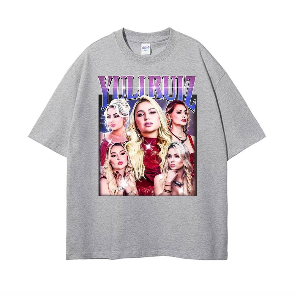 Yuli Ruiz Unisex Vintage Style Printed T Shirts Unisex Wounisex Harajuku Fashion Hot Sale T Shirt Cotton Oversized Tshirts Streetwear