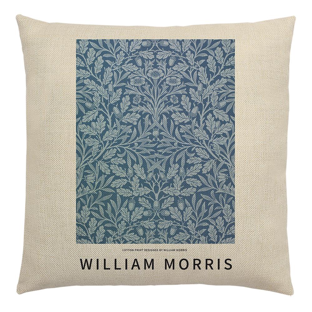 William Morris Painting Cushion Cover for Sofa Throw Pillow Cover Vintage Linen Pillow Case Home Decoration Leaf Plants Printing