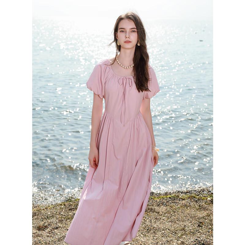 

Sancai 2025 Summer Lantern Sleeve A-Line Dress S