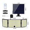 Lampă solară de exterior cu LED-uri de 234/328/348 Lumină strălucitoare în 3 moduri IP65 Lampă solară de perete impermeabilă pentru grădină de curte cu telecomandă
