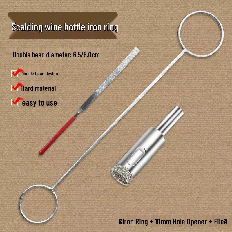 Double-Headed Soju Bottle Ring Cutter & Hot Wine Bottle Vase Tool