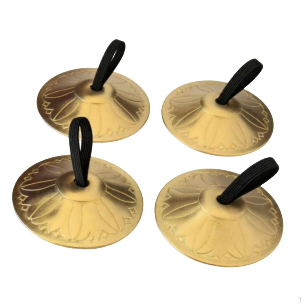 2 Finger Cymbals, Belly Dance Percussion Instrument, Brass Bell, Musical Accessory, Metal Material,