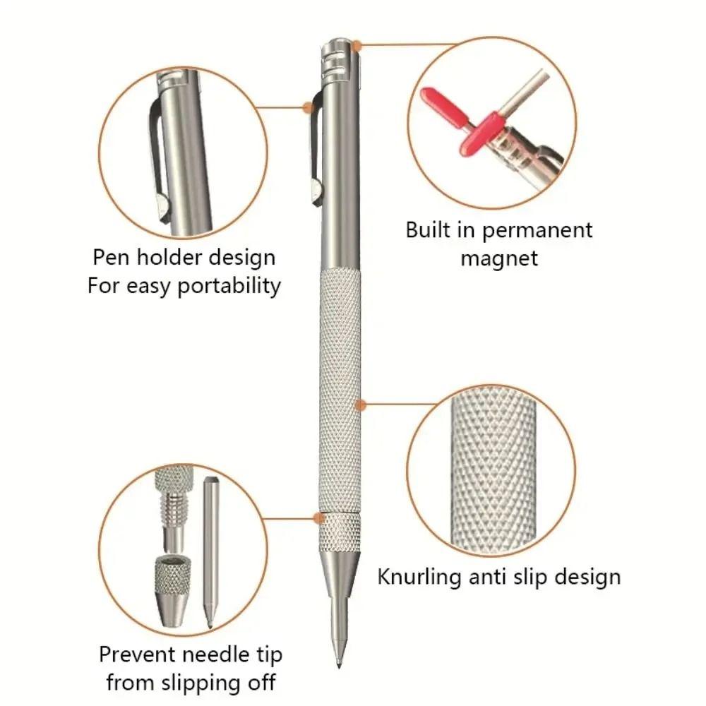 Magnetic  Scribing Pen Durable Tungsten Carbide Nib Stylus Pen Cutting Marker Pencil  Tile