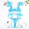 Women Sexy Exotic Set Feather Lace Lingerie Bra Set Elegant See Through Underwear Party Club Micro Bikini Thong Exotic Apparel