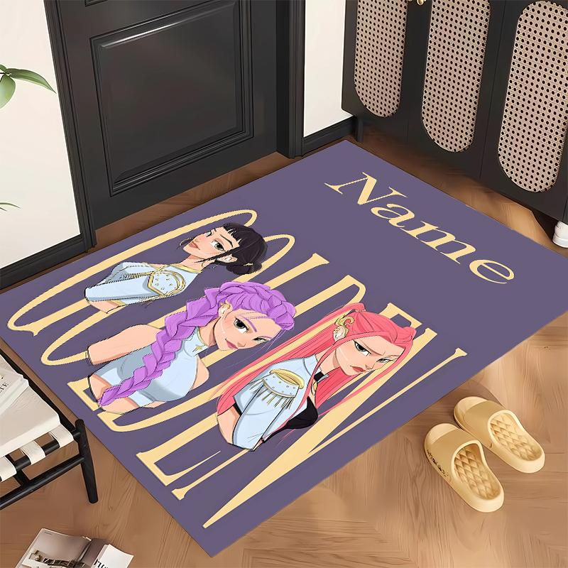 HUNTRIX (72) Personalized Name Office Carpet Stylish Decor for Living Room Bedroom Kitchen