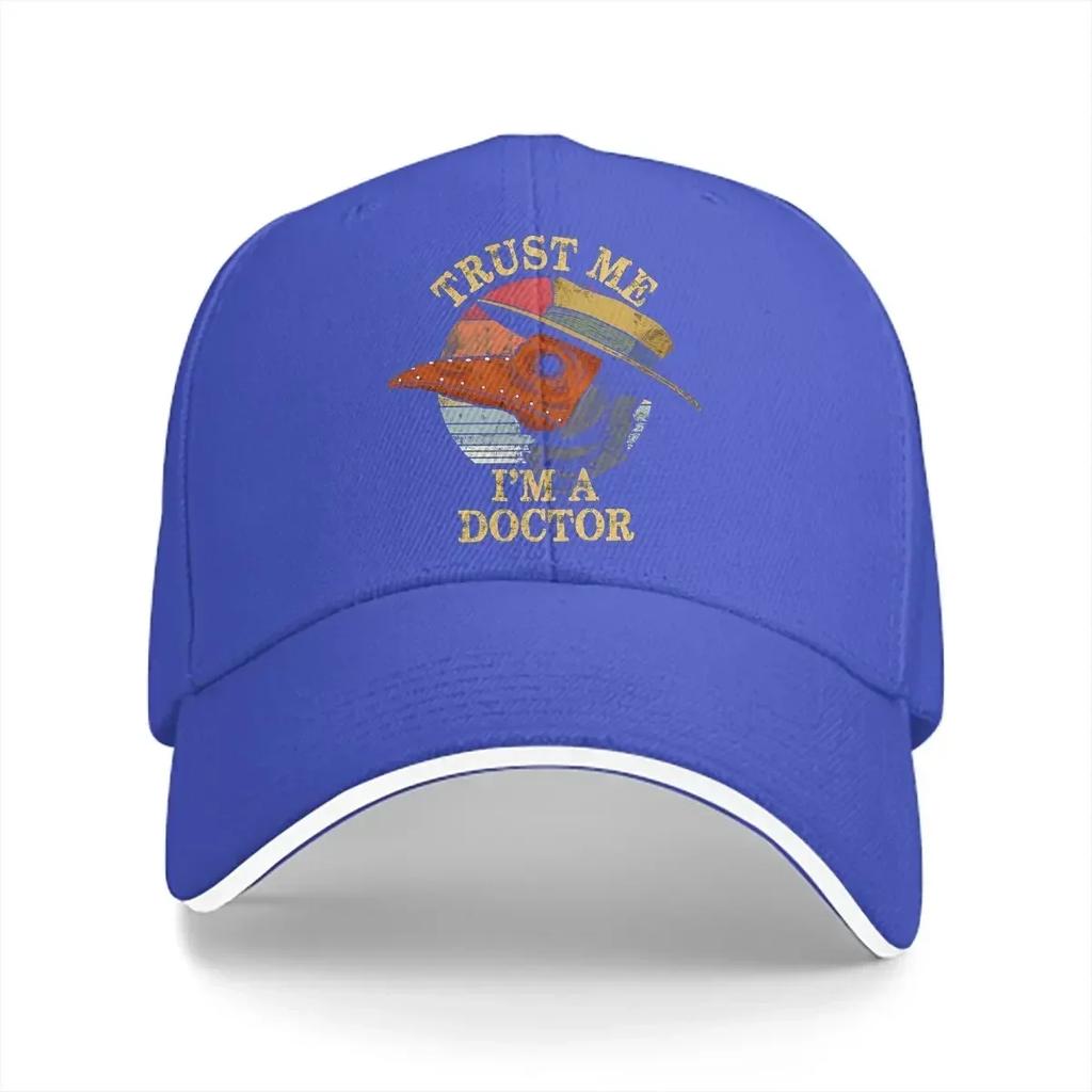 Pure Color Dad Hats Trust Me I'm A Doctor Retro Women's Hat Sun Visor Baseball Caps Plague Doctor Peaked Cap