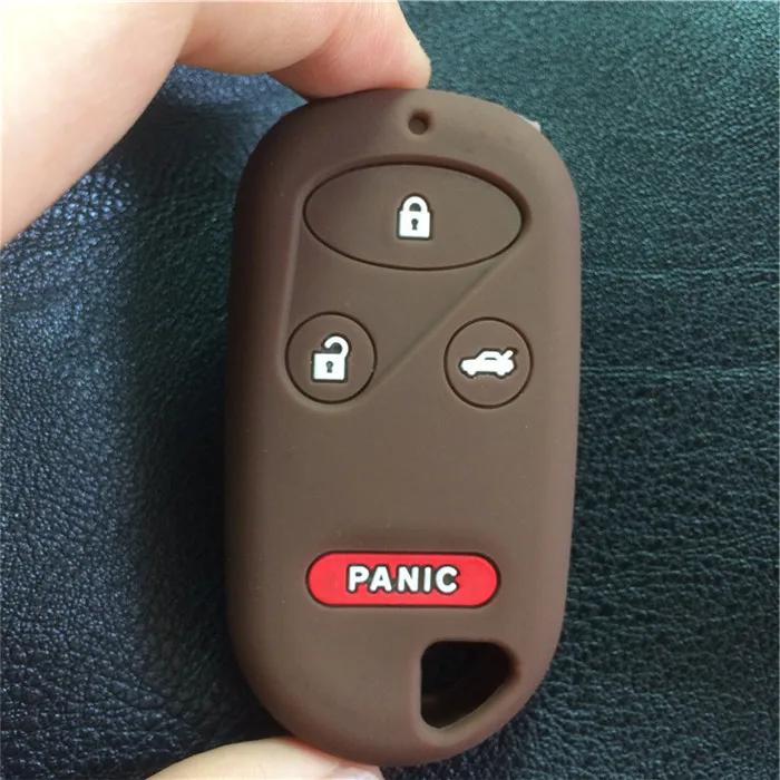 Silicone car key cover case For Honda CRV S2000 Insight Prelude 4 Button car key