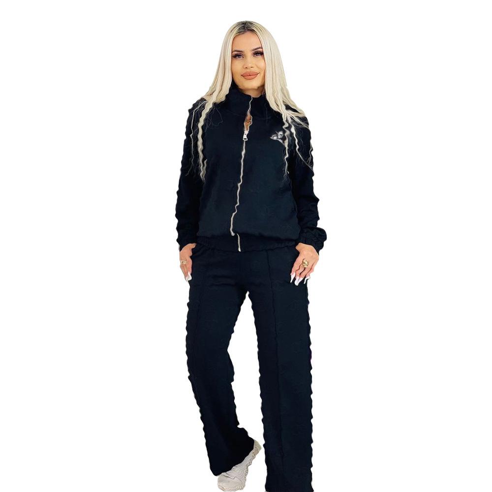 

Y71550 Куртка на молнии с рельефной вышивкой для женщин - Коллекция Осень/Зима XL чёрный