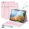 11th Gen iPad Protective Case with RGB Backlit Bluetooth Keyboard, Pen Slot, & Mouse for 10th Gen Models