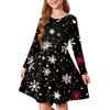 Girls' Princess Dress - Long Sleeve A-Line T-Shirt Dress Christmas Day