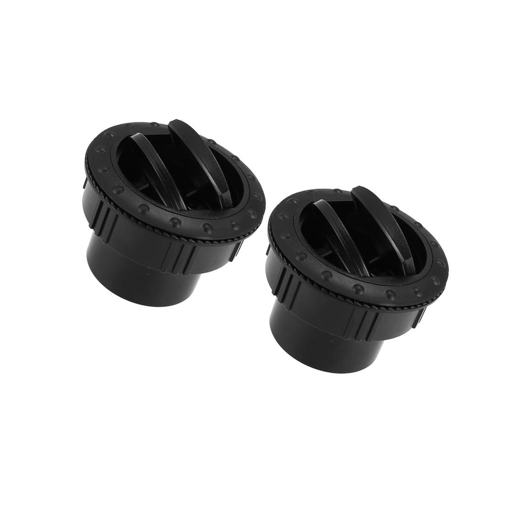 Air Conditioning Vent Outlet 60mm Rotatable Round A/C Air Outlet Vent for RV Bus Boat Yacht Black (Set of 2) Stylish Design