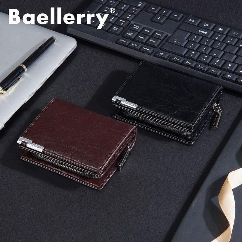 New Men's Short Wallet European American Retro Business Small High-end Zipper Zero