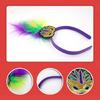 Banquet Prom Party Hairband Woman Mardi Gras Headband Feather Sequins Headband