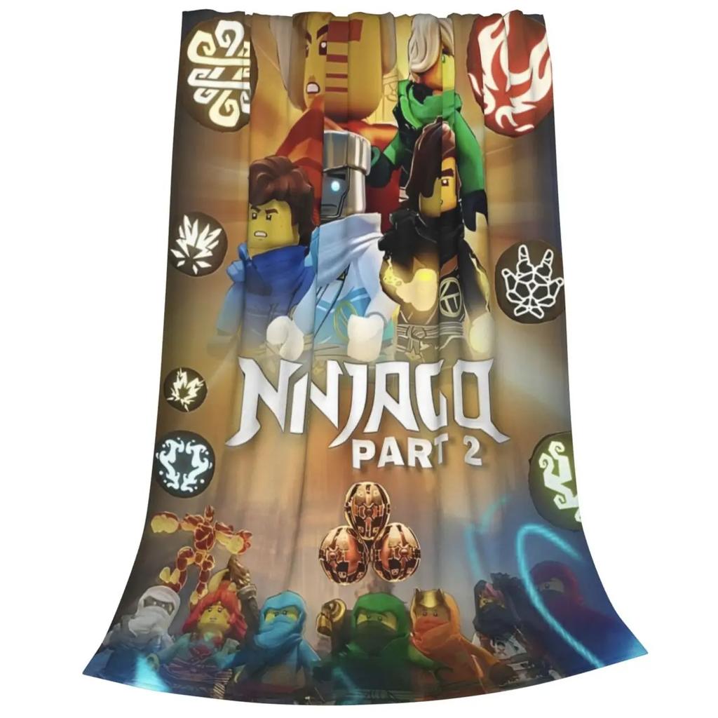 N-ninjagos Coral Fleece Plyšová deka Přehozy na postel pohovku Super měkké přehozy na postel