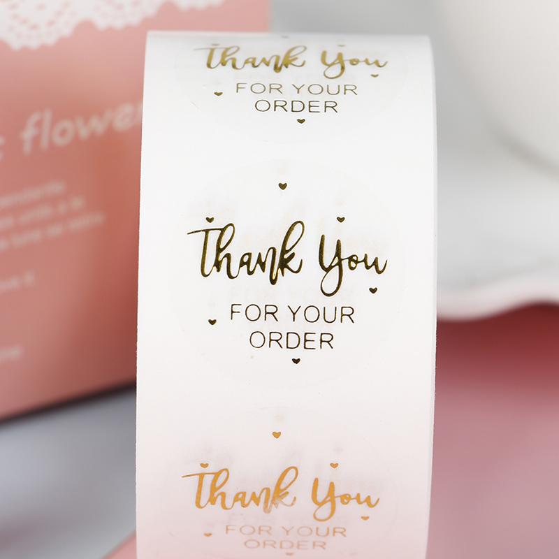500 Labels Pretty Things Inside Stickers Thank You Sticker Baking Seal Stickers