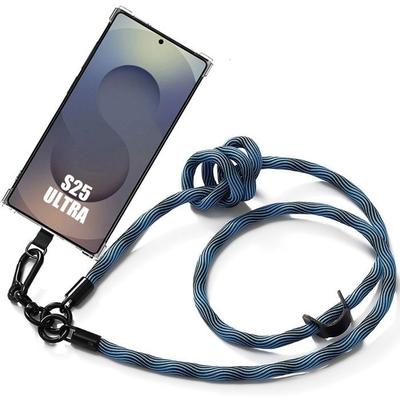 Capa para Samsung Galaxy S25 Ultra - Antichoque com Cordão Removível Azul - BOOLING