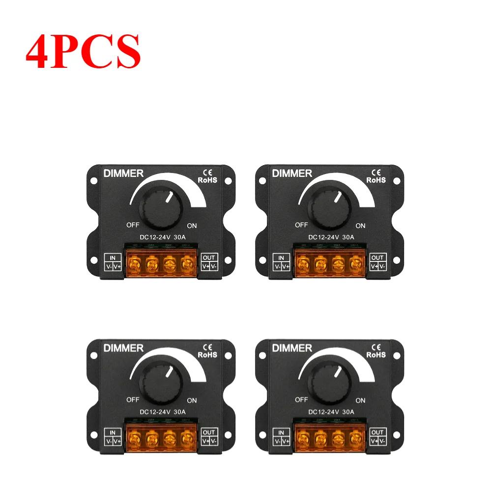 DC 12V 24V LED Dimmer Switch 30A 360W Voltage Regulator Brightness Adjustable Controller LED Strip Light Lamp PWM Dimming Dimmer