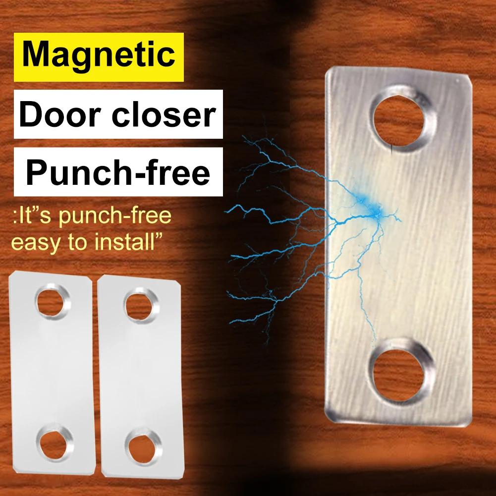 Magnetic Door Catch Ultra-thin Cabinet Magnets Closer Furniture Strong Magnetic Suction with Adhesive Tape for Cupboard
