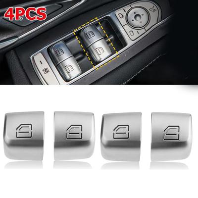 4pcs Chrome Window Switch Repair Buttons For Mercedes C300 C63 C350 GLC300 S-Class W205 W222 X253 2013-2021 Glass Lift Control RGood Product
