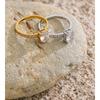 Yhpup Size 6789 AAA Shiny Cubic Zirconia Engagement Wedding Ring for Women Stainless Steel High Quality Premium Jewelry Gift