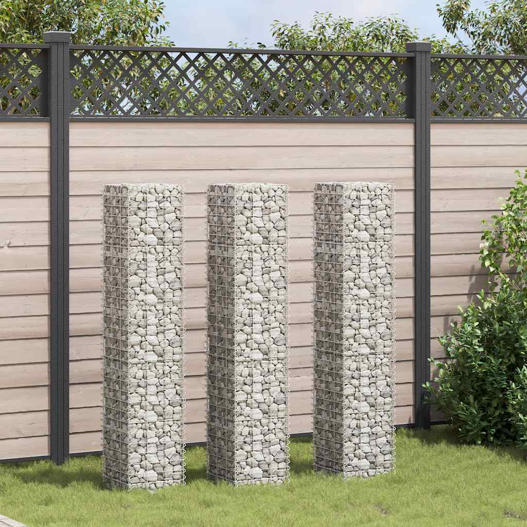 Gabion Raised Beds 3 Pcs 30 X 30 X 150 Cm Iron