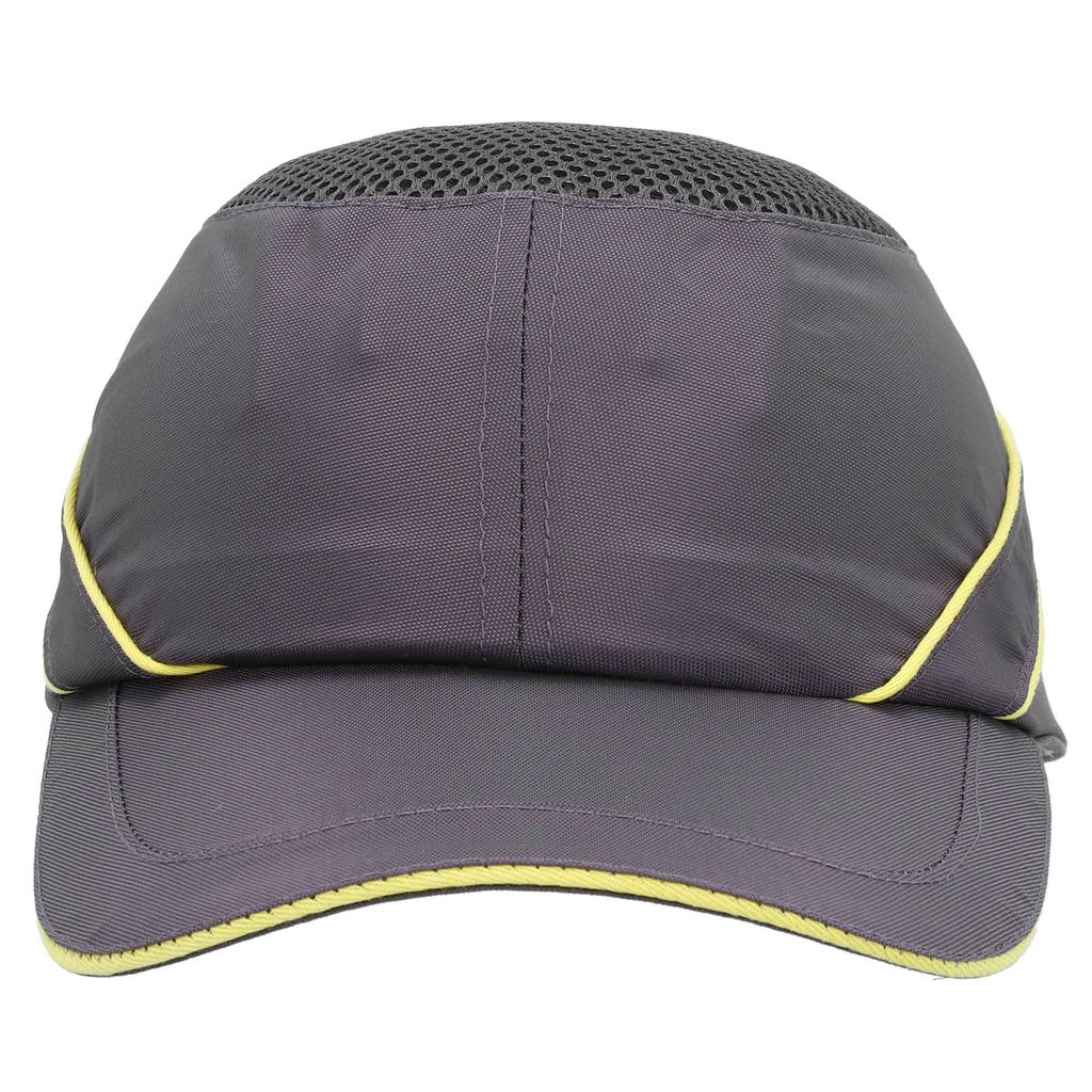 Gray PU Hard Hat Breathable Anti Collision Shock Absorption Adjustable Helmet with Reflective Stripe
