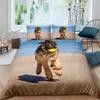 Schäferhund Bettbezug Set 3D Schäferhund Welpe Druck Bettwäsche Set für Jungen Mädchen Haustier Tier Thema Bettdeckenbezug