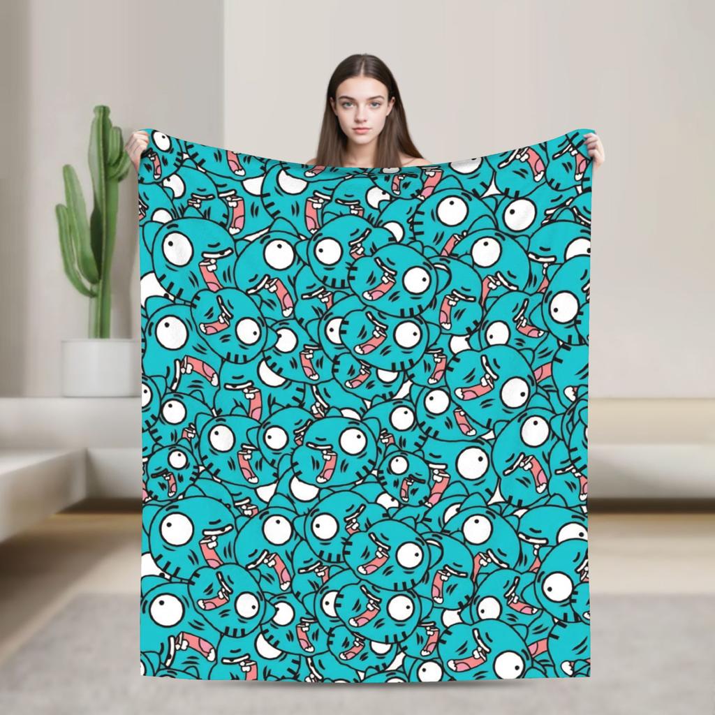 The Amazing World Of Gumballs Blanket  Picnic Flannel Throw Blanket For Couch Bed Warm Soft Design Quality Bedspread Gift Idea