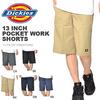 Dickies Shorts 42283 Solid Color Large Size Charcoal MENS Pocket Work Short Charcoal Pants Shorts Work Shorts Classic Live Men's 13" Multi-Use
