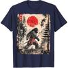 Samurai Bigfoot Japanese Vintage Graphic Ukiyo-e Art Funny T-Shirt