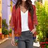 Ladies Fashion Loose Casual Print Beach Holiday   Sleeve Chiffon Cardigan