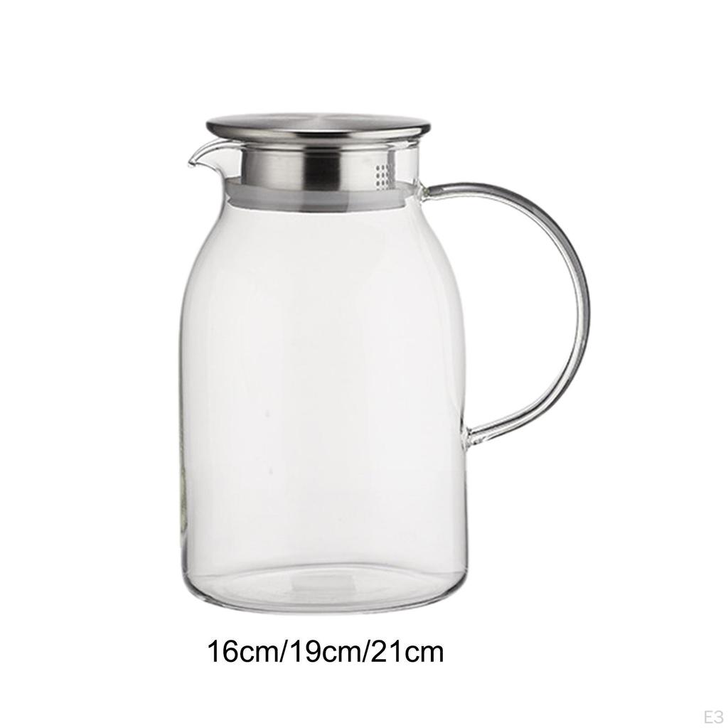 Crystal Clear Jug with Handle for Refreshing Drinks