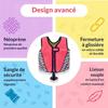 Limmys Gilet de Natation en Néoprène Premium - Gilet de Sauvetage pour Enfants - 8 Flotteurs Amovibles - Pétale Rose - Petit
