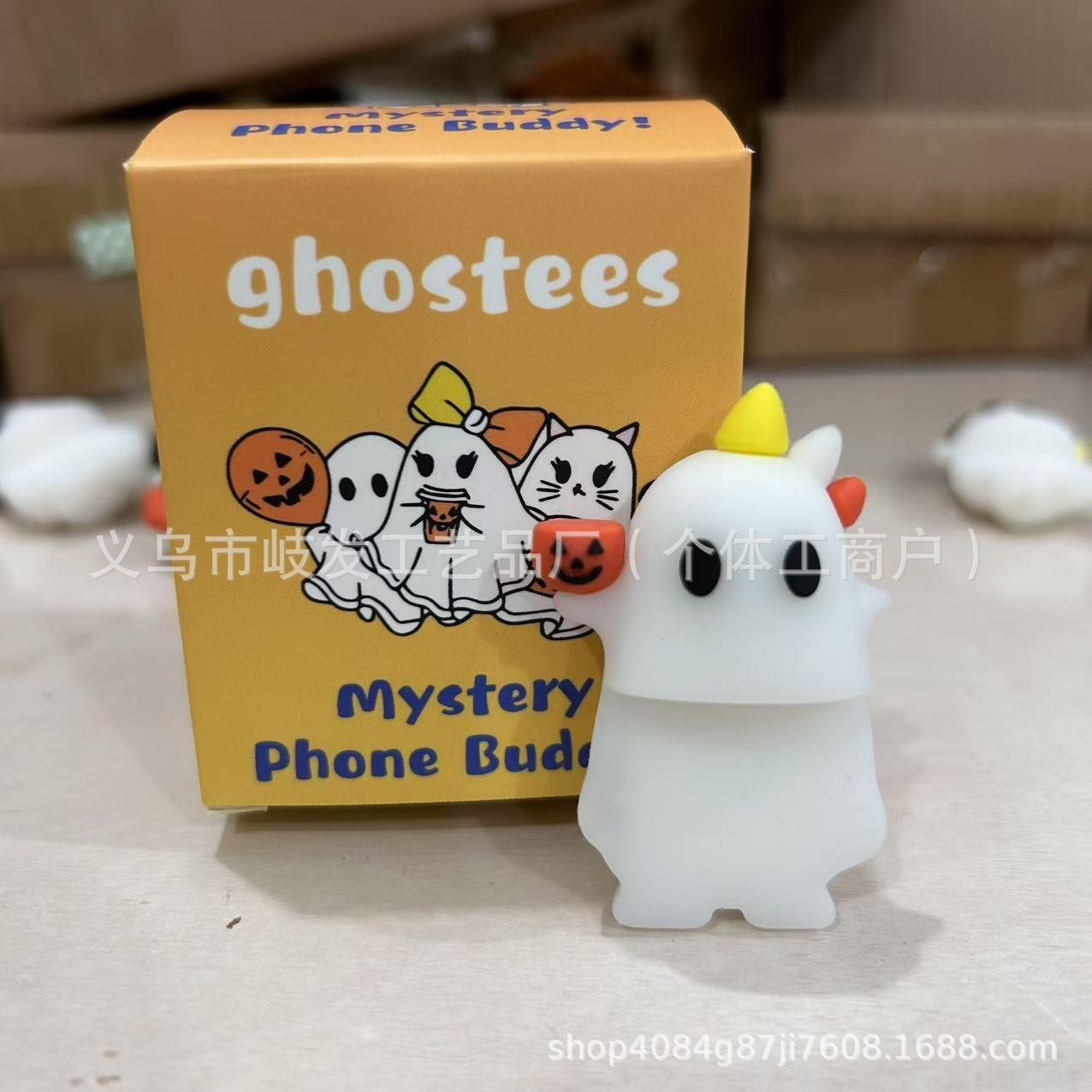 

Ghostees Blind Box Phone Buddy Cute Ghost Pendant Decoration For Smartphone Halloween Edition Mini Ornament Phone Pendant