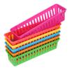 12 Pcs Basket Pencil Holder Stationery Plastic Baskets for Classroom Crayon Table Bins Supplies Small Tray Storage Student