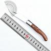 Stainless Steel Folding Pocket Knife, Wood Handle Portable EDC Tool, Multi-Use Fruit Knife for Outdoor Camping & Daily Use