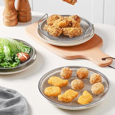 Kitchen Oil Strainer Pan Stainless Steel Frying Oil Strainer Pan Fine Mesh Strainer Basket For Frying BBQ Food French Fries