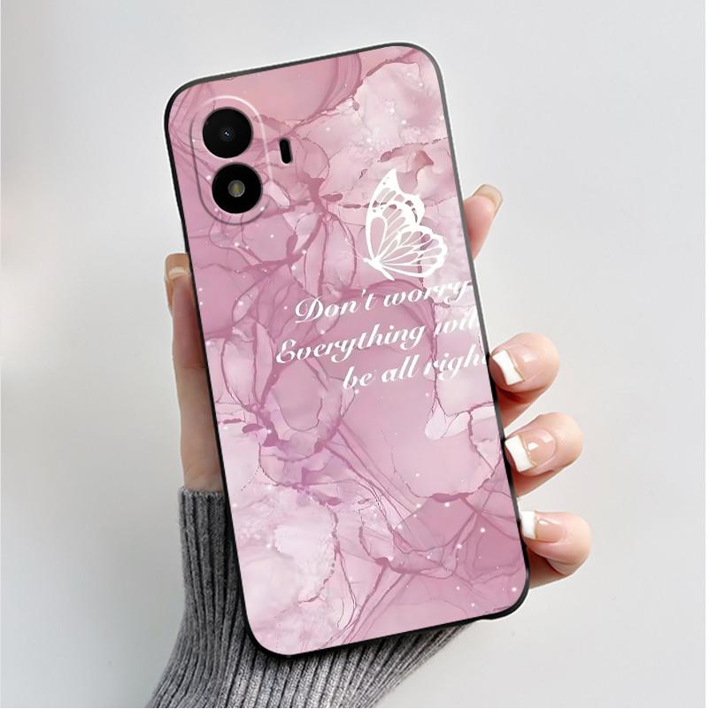 Husă de telefon imprimată pentru TCL K70 SE (T453D) Huse Capă Silicon Moale Negru Carcasă Flori Drăguțe Desene Animate Carcasă Coque
