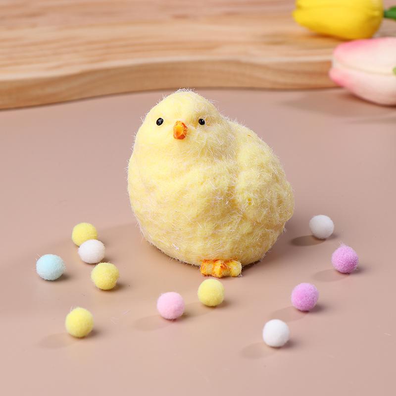 Handmade Yellow Big Chicken Plush Silicone Squishy Pinching Toys Cute Hen Chicks Taba Squeezing Toy Fuzzy Release Hand Stress