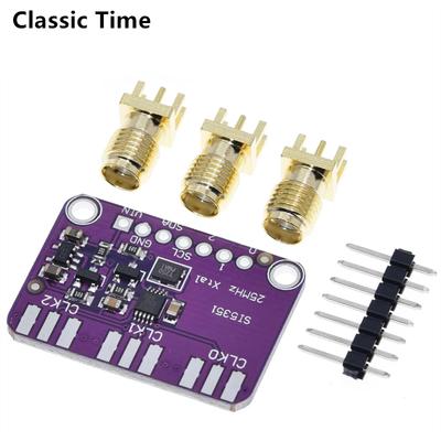 DC 3V-5V 5351 Si5351A Si5351 I2C Clock Generator Breakout Board Module Signal Generator Clock 8KHz-160MHz For Arduino