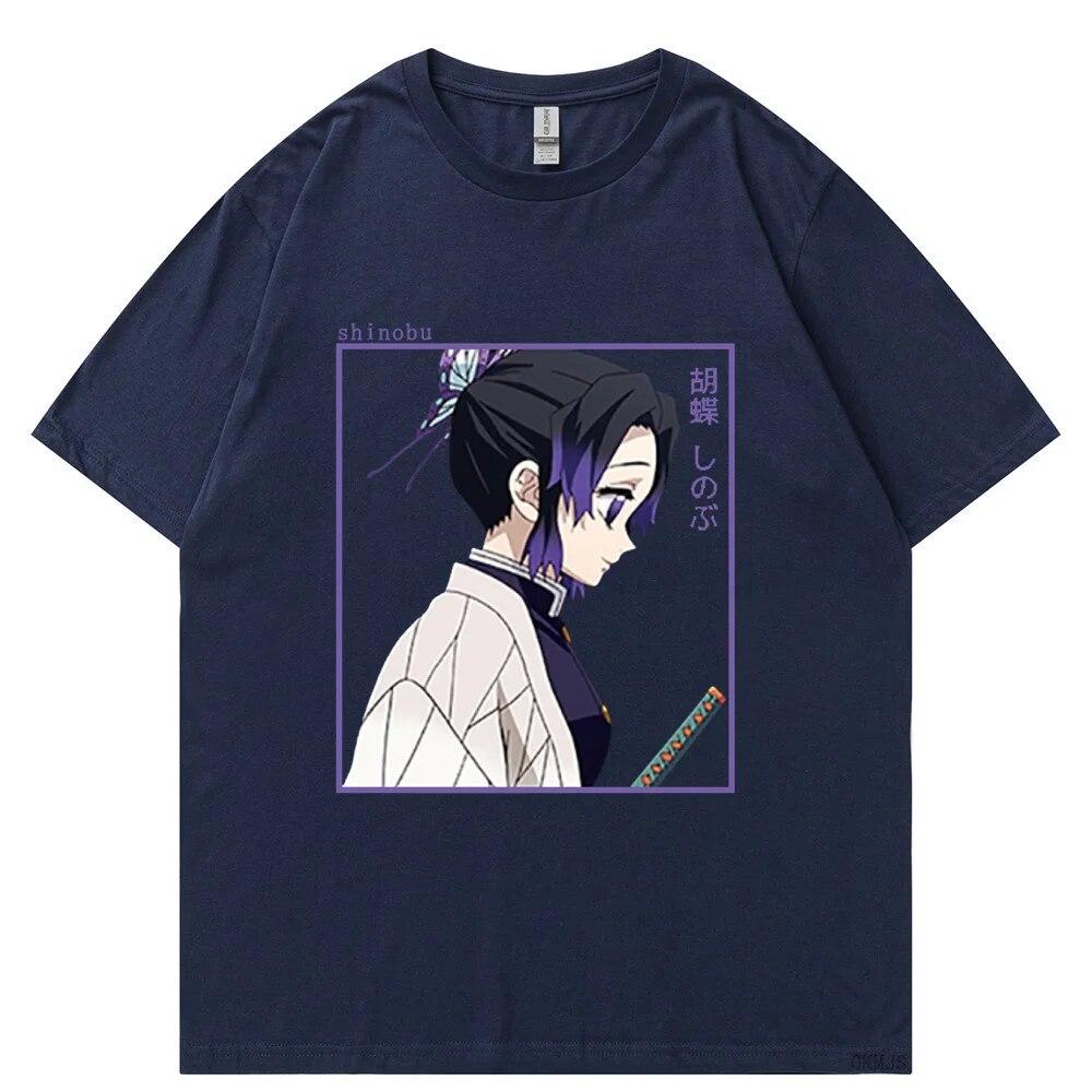 Hot Japanese Anime Demon Cotton T Shirt Unisex Kawaii Kimetsu No Yaiba Graphic Tees Tanjirou Kamado Unisex Tops Funny Tshirt Unisex