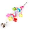 Colorful Beads Bell Bird Cage Stand Parrot Hanging Toy Pet Birds Bite Chewing Decoration Toys