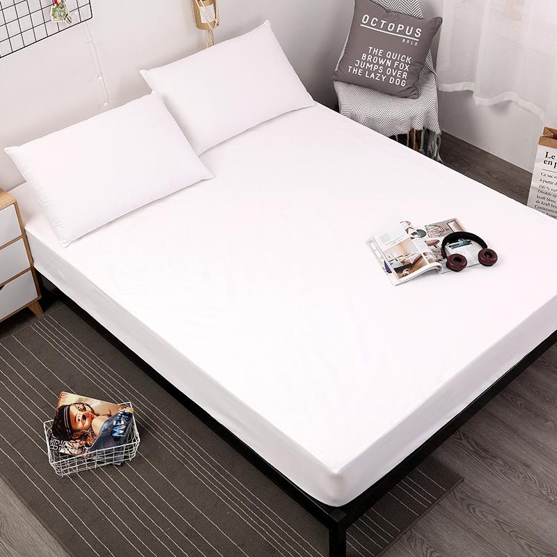 Waterproof Bed Fitted Sheet with Elastic Band Replace Mattress Protector for Single Double Bed, Twin Full Queen King Muti Size
