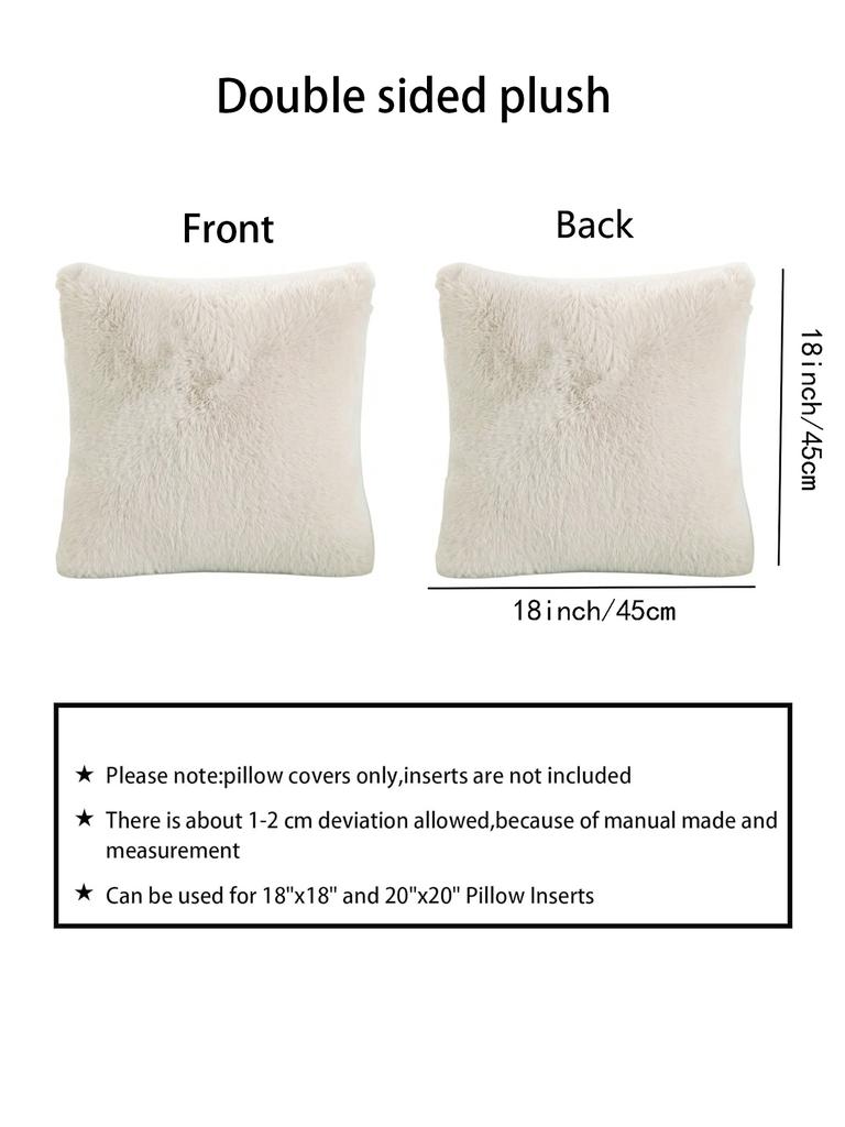 1pc plush Throw Pillows Case, Ultra Soft Throw Pillows Case Faux Fur Luxury Warm Plush Decorative Pillow Cushion Cover