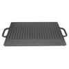 ZISIZ Double-Sided Cast Iron Rectangular Grill Pan